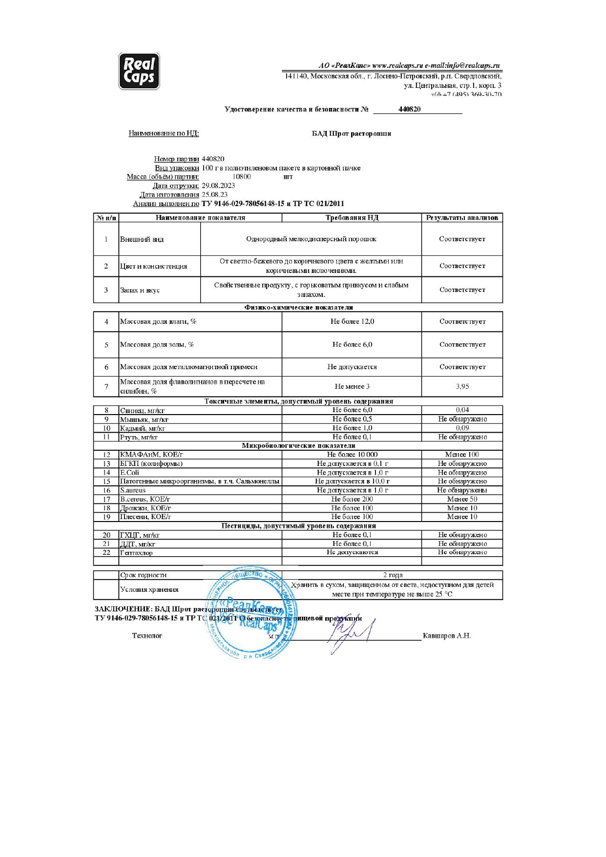 Паспорт №082023